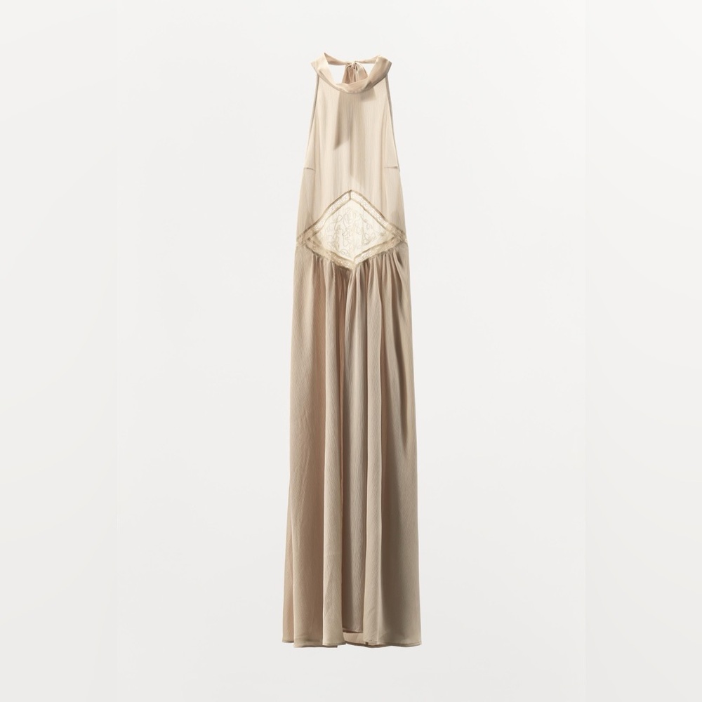 ZARA EMBROIDERED MIDI DRESS - Picture 14 of 17